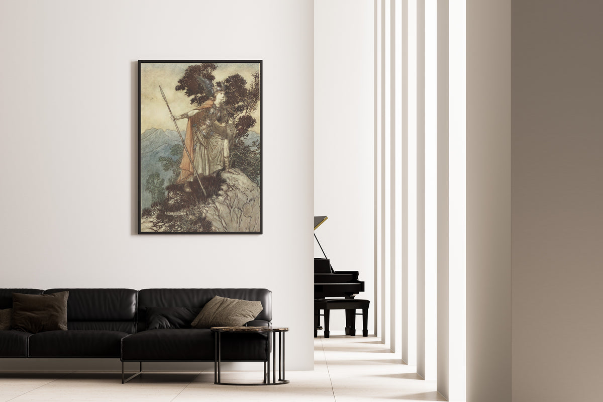 Arthur Rackham — Brünnhilde | Wagner Illustration Print