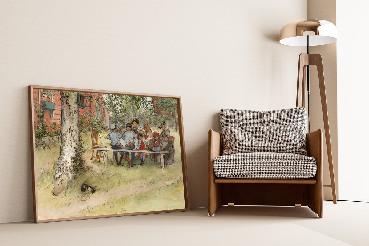 Carl Larsson — Breakfast under the Big Birch | Swedish Watercolour Print