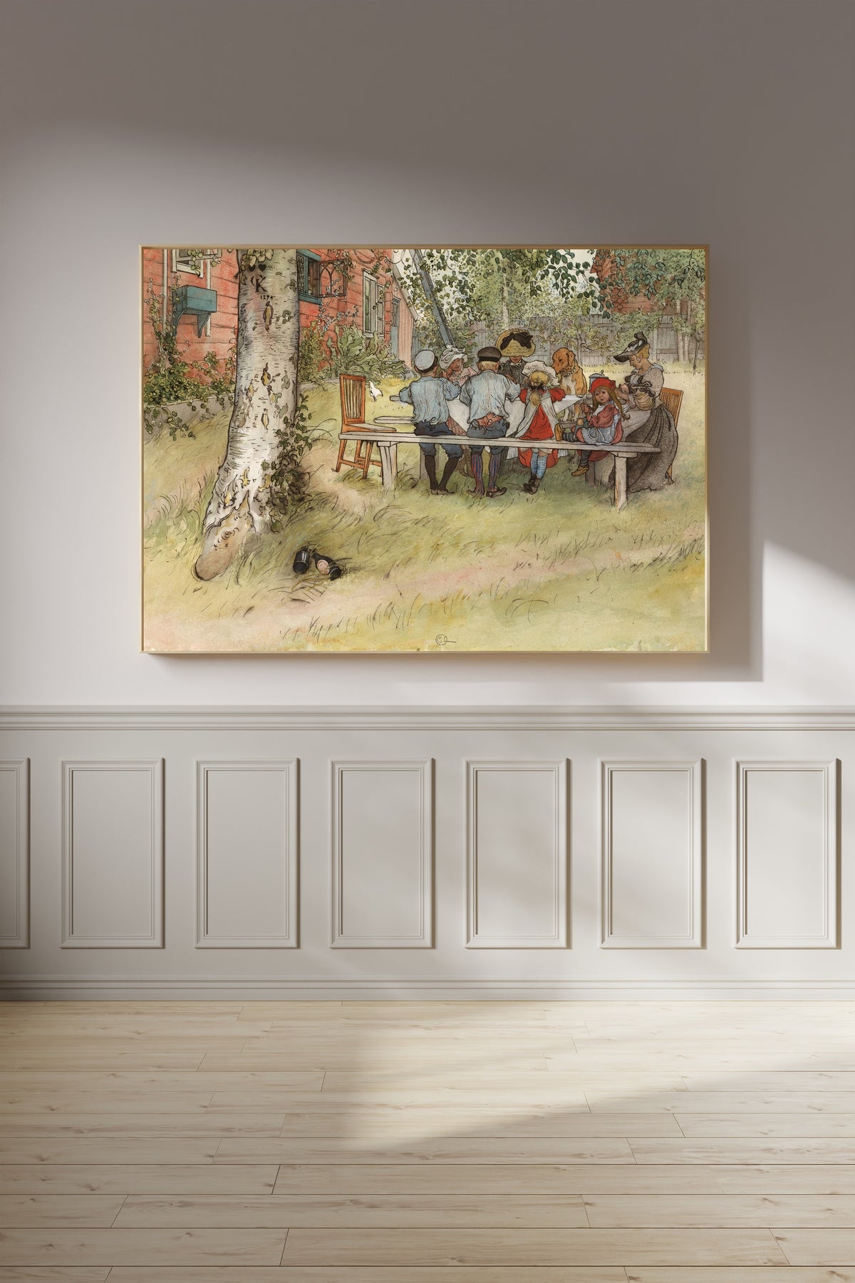 Carl Larsson — Breakfast under the Big Birch | Swedish Watercolour Print