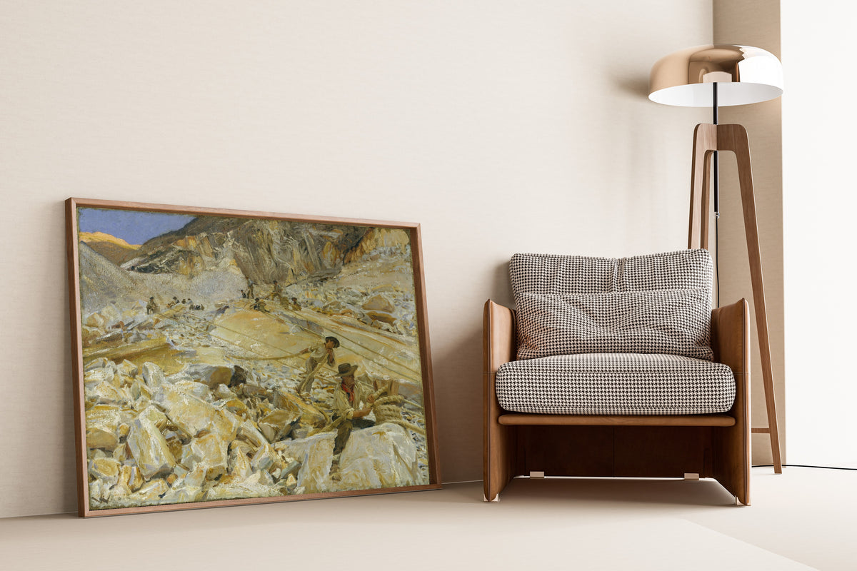 John Singer Sargent — Bringing Down Marble from the Quarries to Carrara | Fine Art Print
