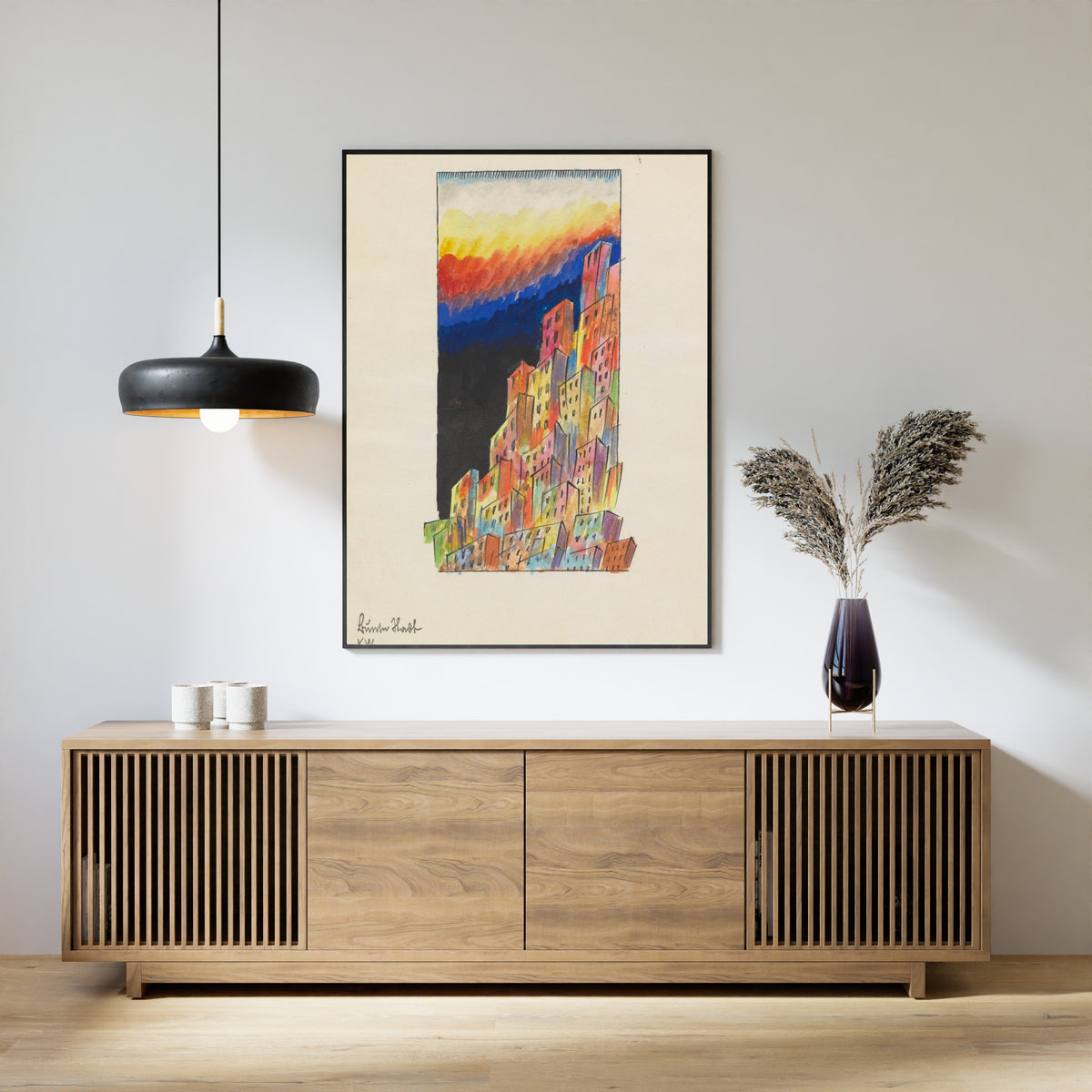 Karl Wiener — Bunte Stadt (Colourful City, Towers) | Expressionist Art Print