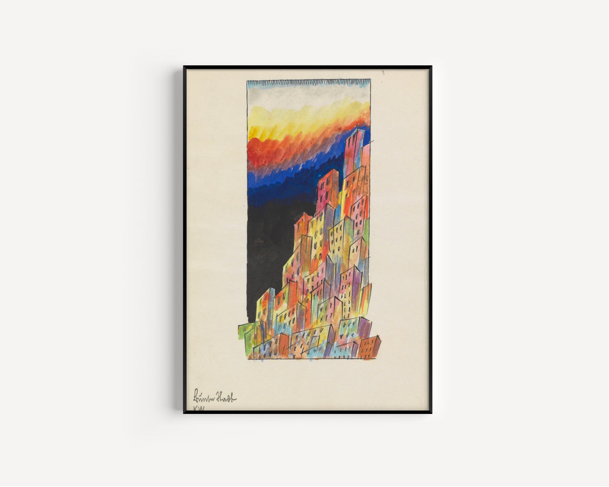 Karl Wiener — Bunte Stadt (Colourful City, Towers) | Expressionist Art Print