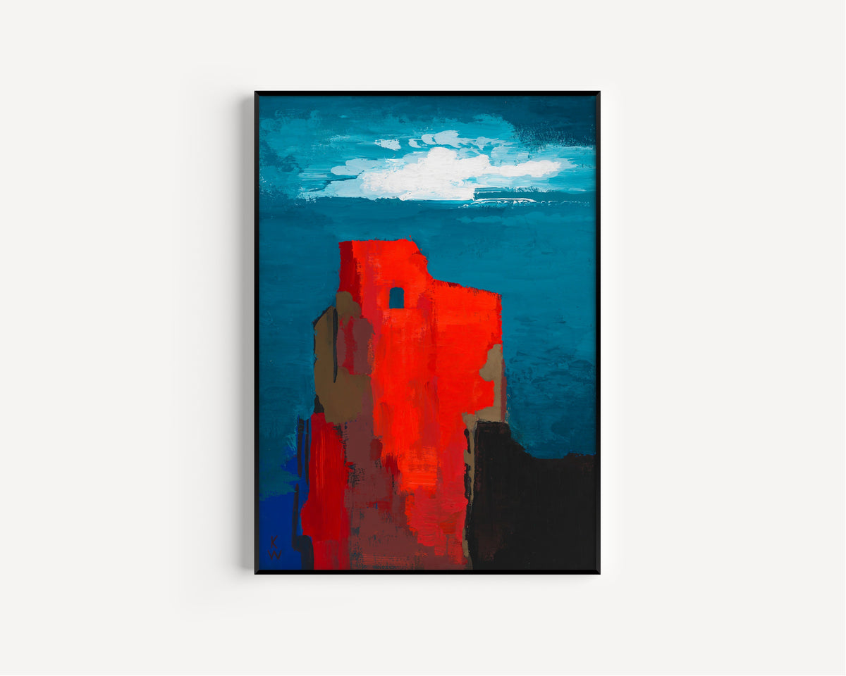Karl Wiener — Burgruine (Castle Ruin) | Modernist Landscape Print