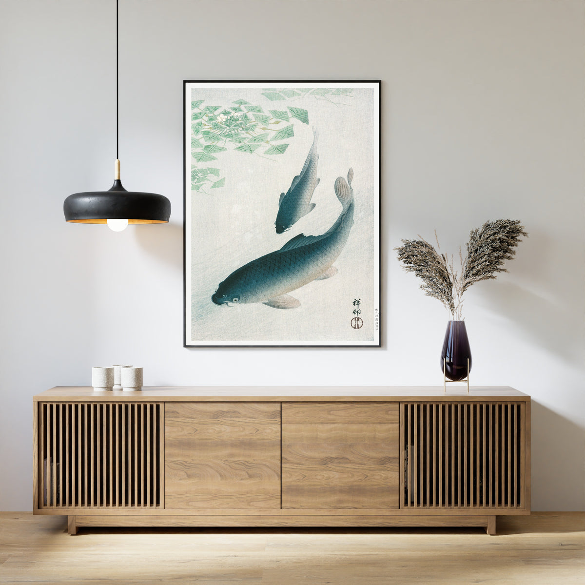 Ohara Koson — Carp or Koi | Japanese Bird & Flower Woodblock Print