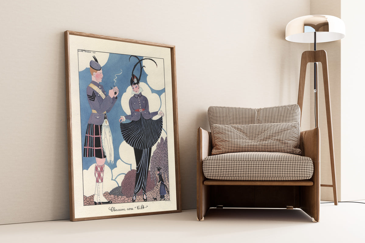 George Barbier — Chacun son kilt | Art Deco Fashion Print