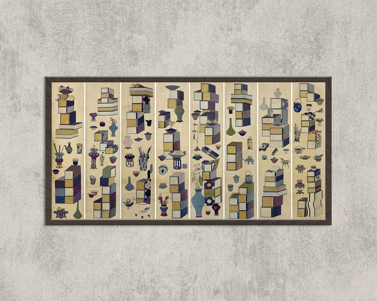 Korean chaekgeori painter (unidentified) — Chaekgeori (Scholar's Accoutrements) | Korean Painting Art Print