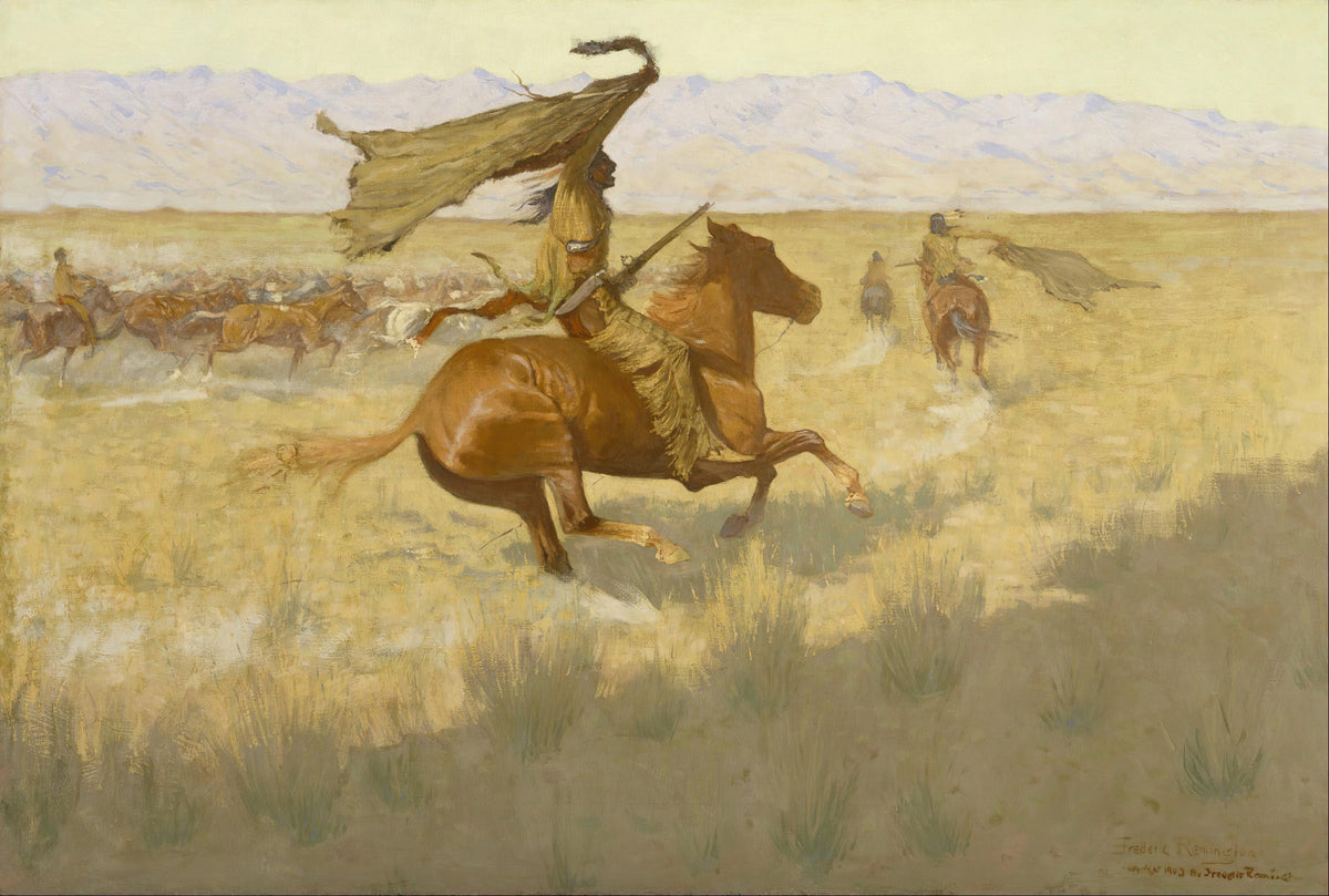Frederic Remington — Change of Ownership (The Stampede; Horse Thieves) | Western Art Print
