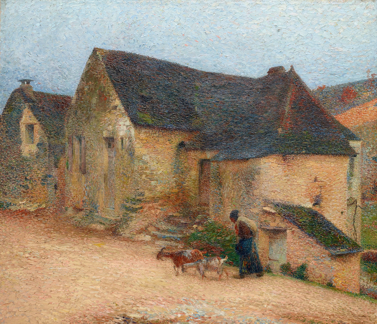 Henri Martin — Chevrière devant une vieille maison à Labastide | Pointillist Landscape Print
