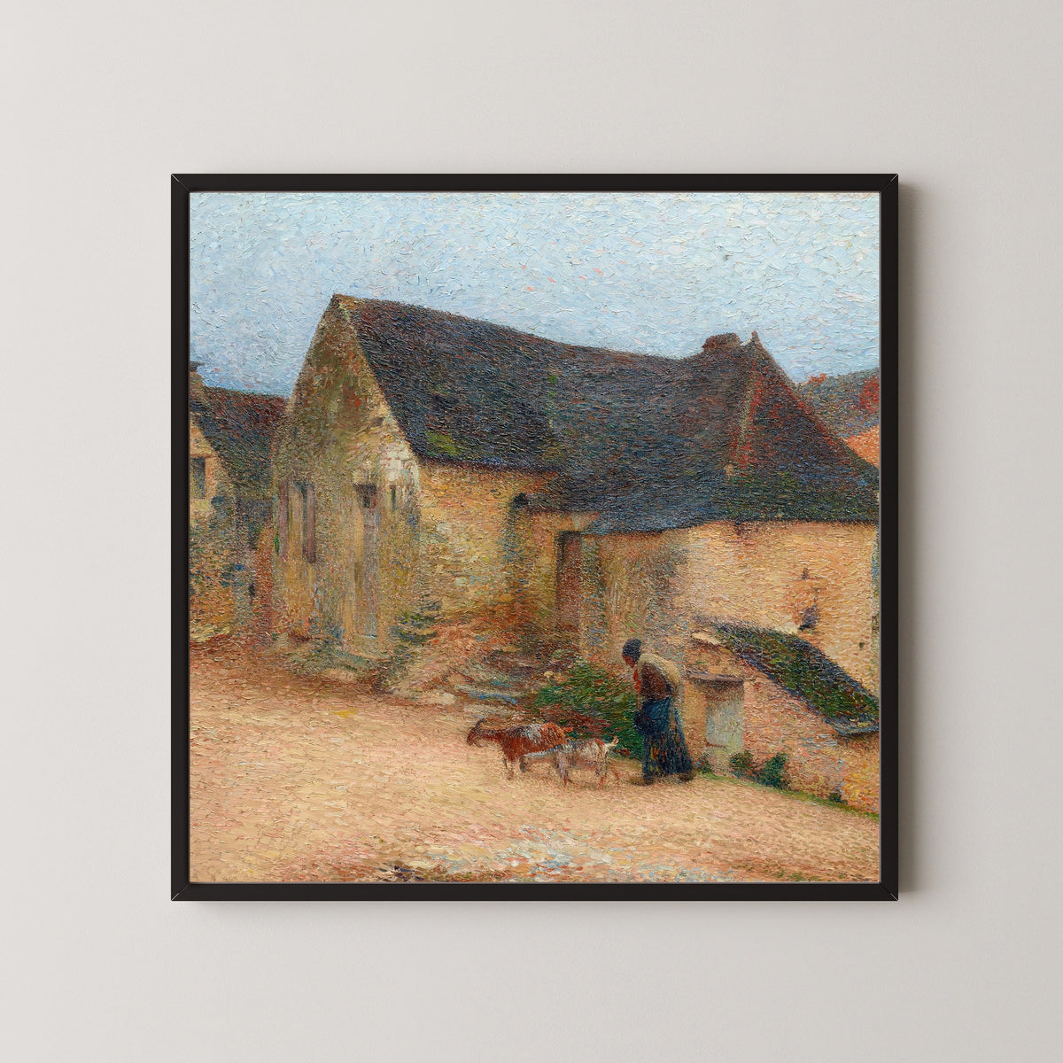 Henri Martin — Chevrière devant une vieille maison à Labastide | Pointillist Landscape Print