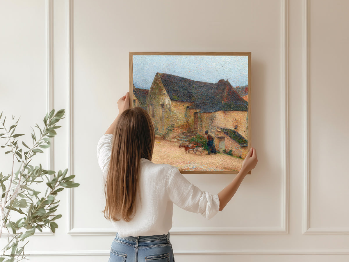 Henri Martin — Chevrière devant une vieille maison à Labastide | Pointillist Landscape Print