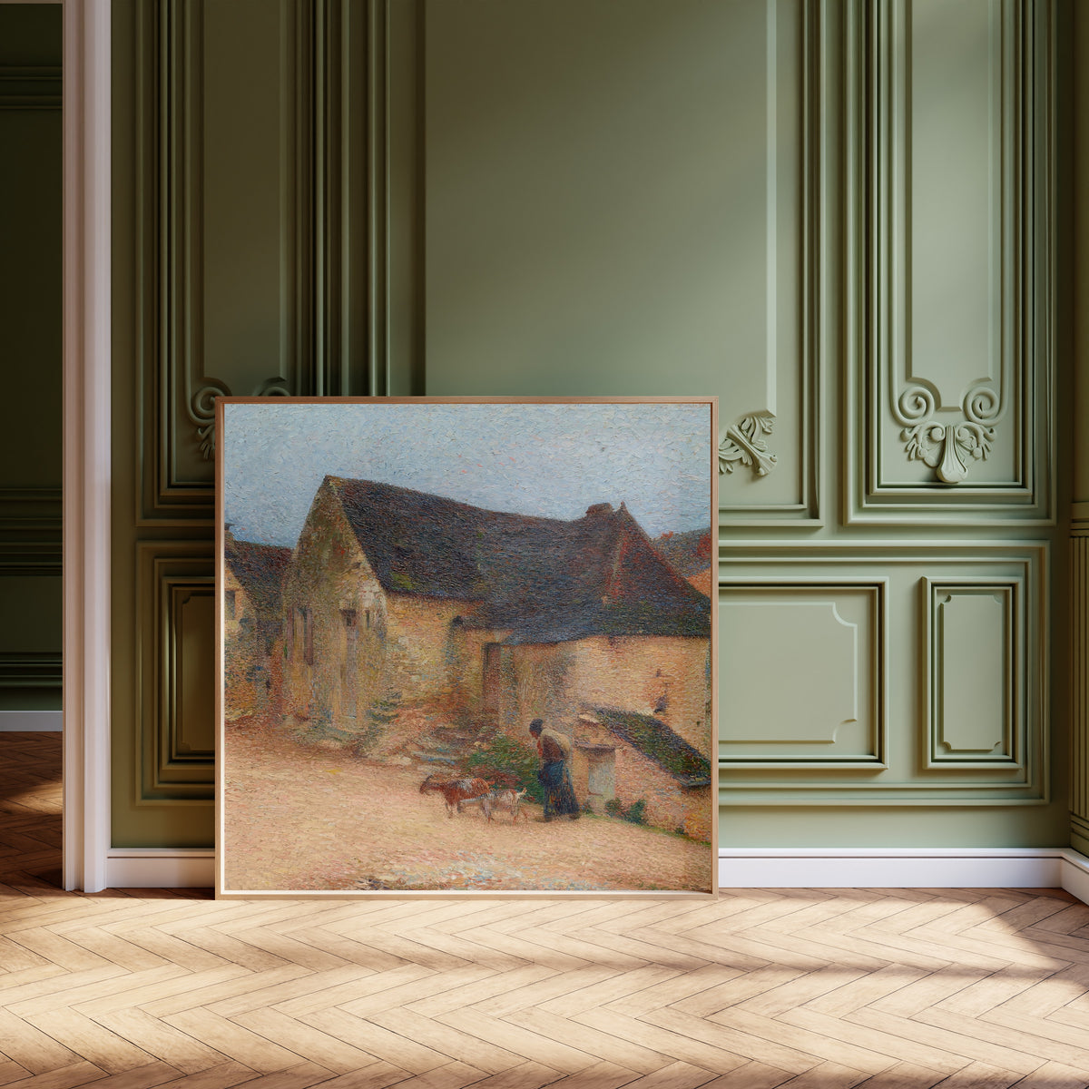 Henri Martin — Chevrière devant une vieille maison à Labastide | Pointillist Landscape Print