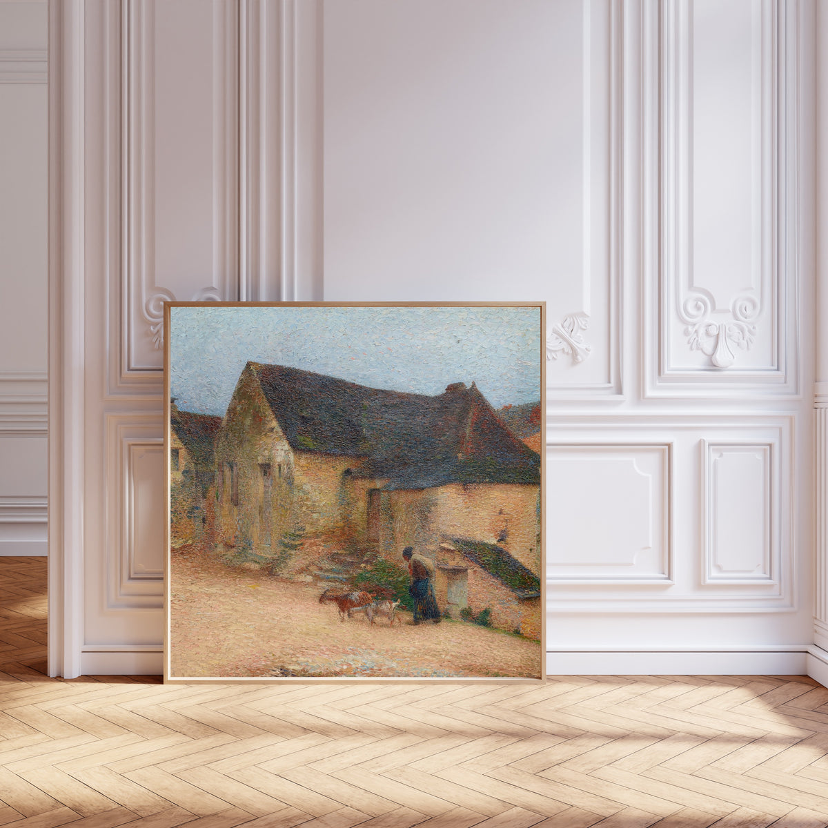 Henri Martin — Chevrière devant une vieille maison à Labastide | Pointillist Landscape Print