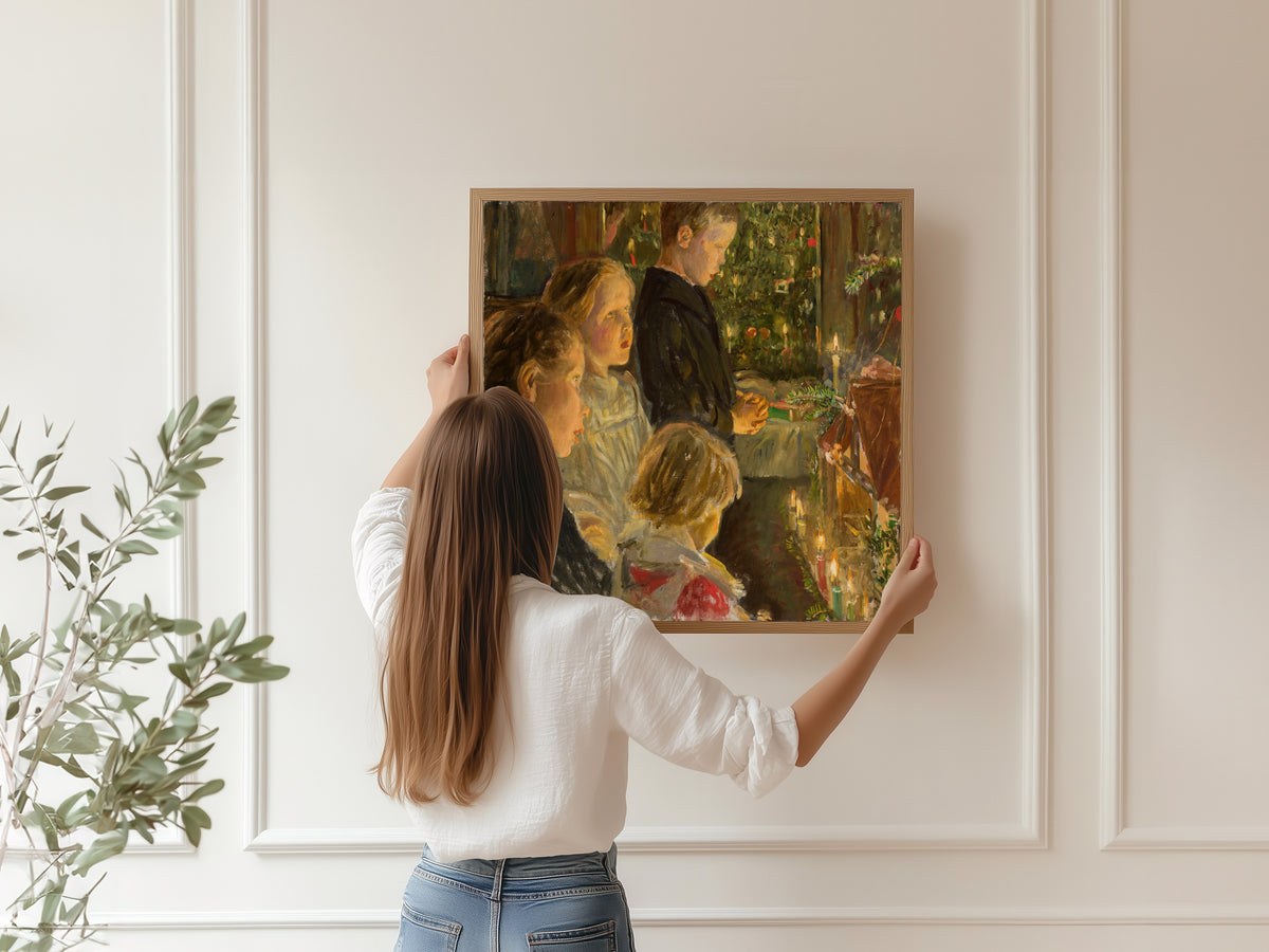 Leopold von Kalckreuth — Children by the Christmas Tree | Christmas Art Print