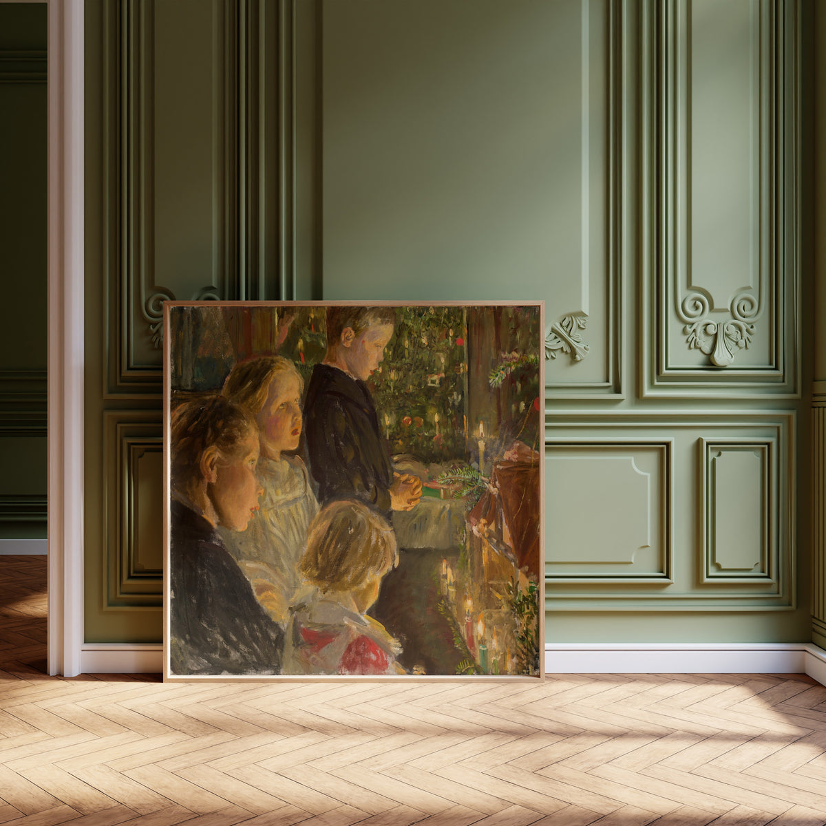 Leopold von Kalckreuth — Children by the Christmas Tree | Christmas Art Print