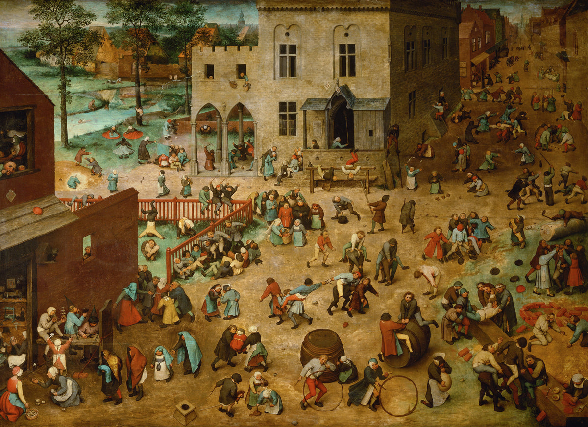 Children's Games by Pieter Bruegel the Elder — A whole town square given over to children at play