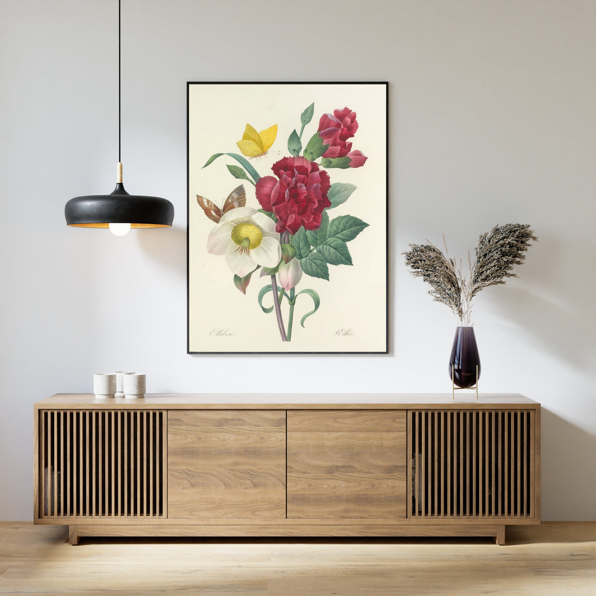 Pierre-Joseph Redouté — Choix des plus belles fleurs: Hellebore and Carnation | Botanical Illustration Print