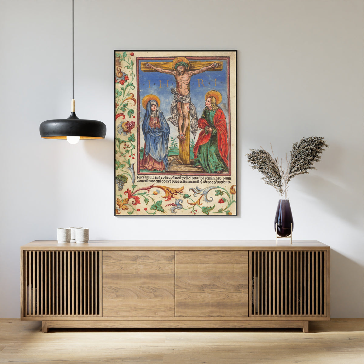 Hans Burgkmair I (attributed) — Christ on the Cross | Hand-Coloured Woodcut Print