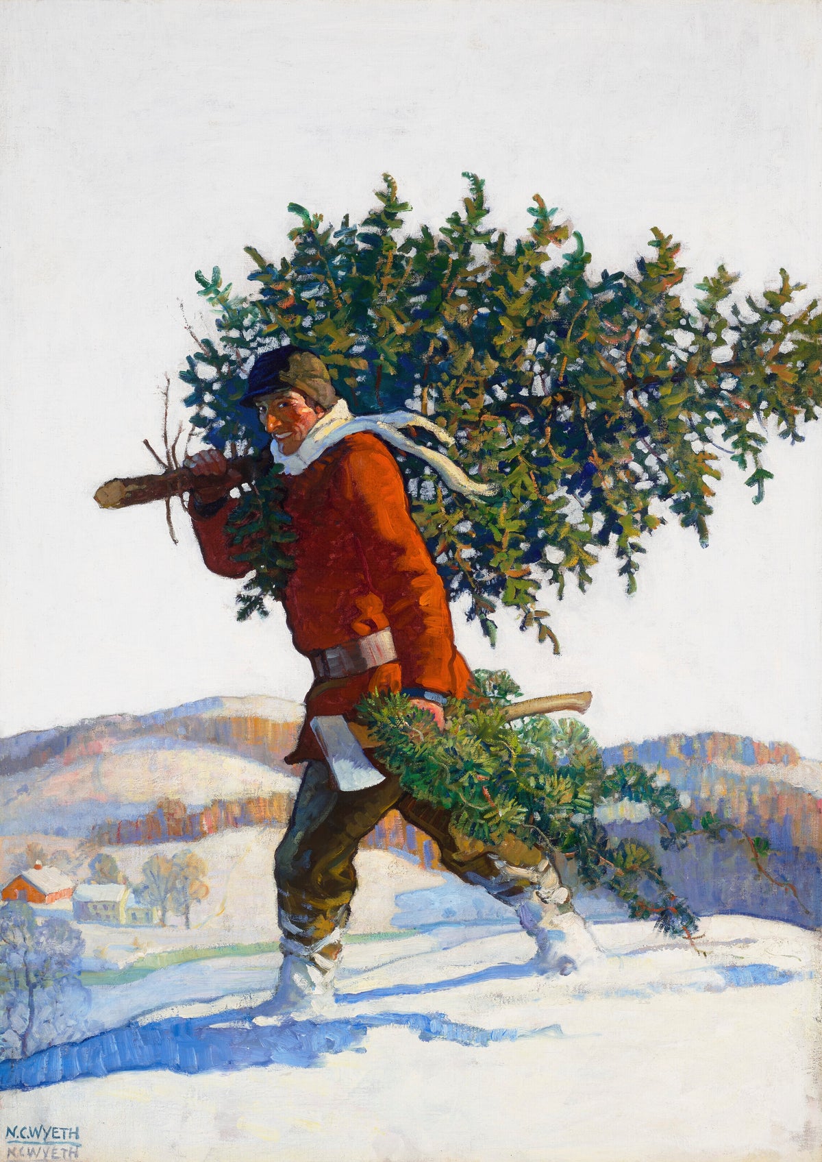 N. C. Wyeth — Christmas Tree – Chadds Ford | Illustration Art Print