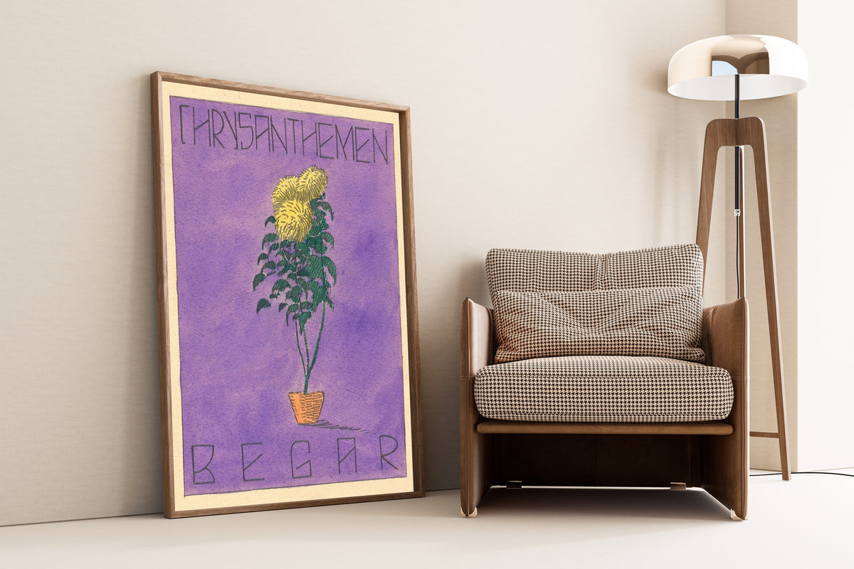 Karl Wiener — Chrysanthemen Begar (Chrysanthemums, Begar) | Vintage Poster Print