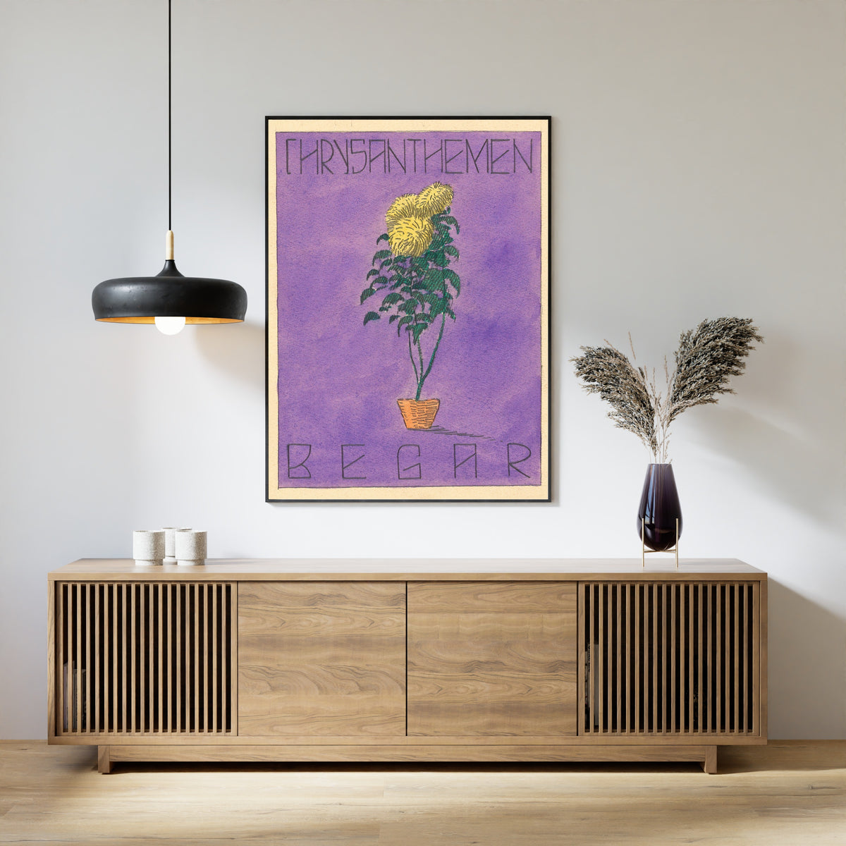 Karl Wiener — Chrysanthemen Begar (Chrysanthemums, Begar) | Vintage Poster Print
