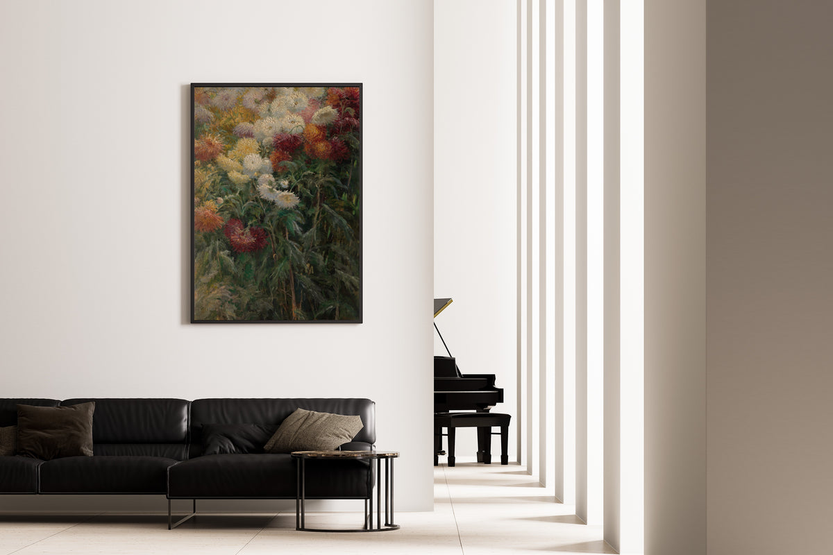 Gustave Caillebotte — Chrysanthemums in the Garden at Petit-Gennevilliers | Fine Art Print