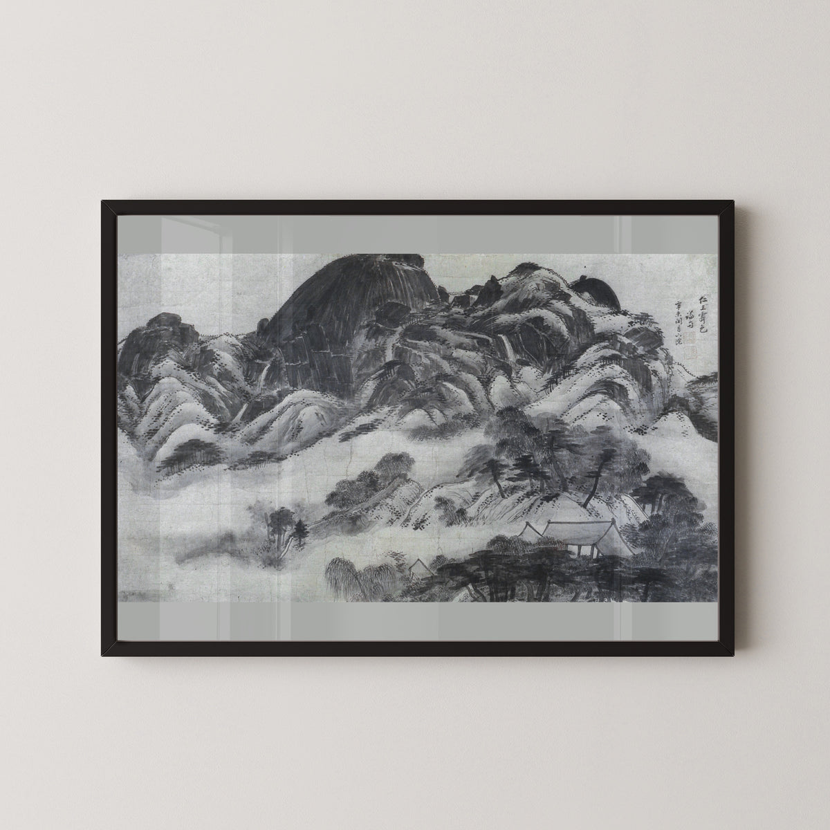 Jeong Seon (Gyeomjae) — Clearing after Rain on Mt. Inwang | Korean Painting Art Print