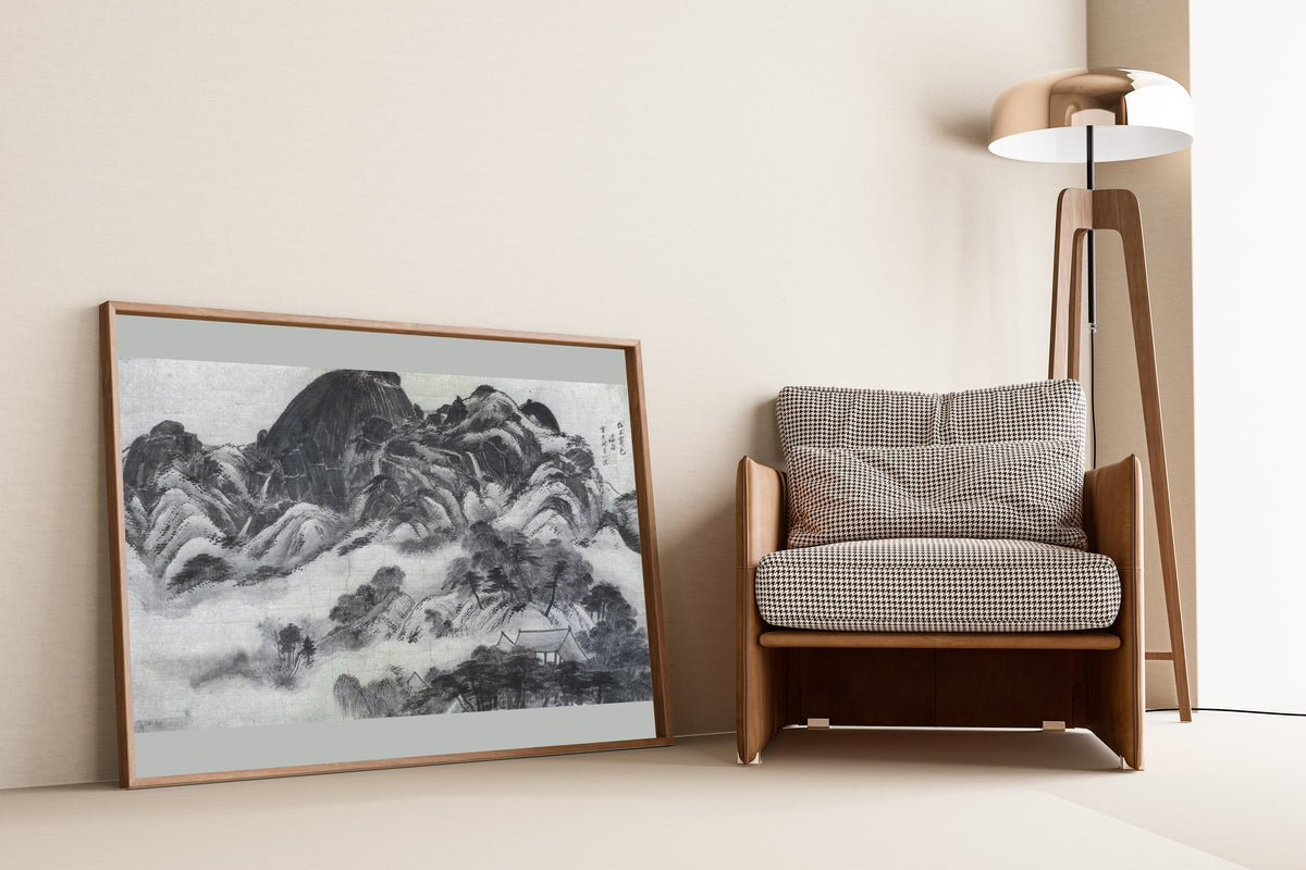 Jeong Seon (Gyeomjae) — Clearing after Rain on Mt. Inwang | Korean Painting Art Print