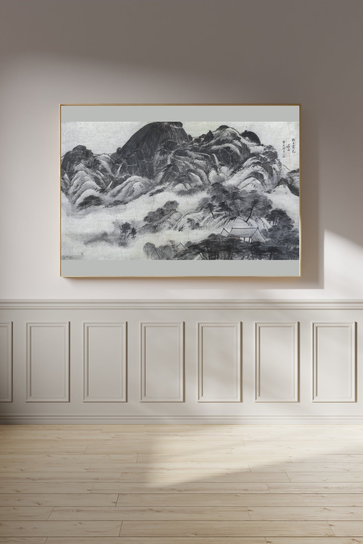 Jeong Seon (Gyeomjae) — Clearing after Rain on Mt. Inwang | Korean Painting Art Print