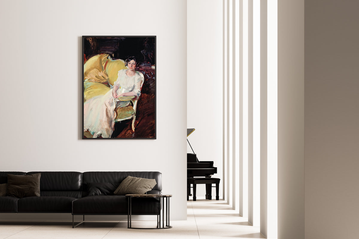 Joaquín Sorolla — Clotilde Seated on the Sofa | Fine Art Print