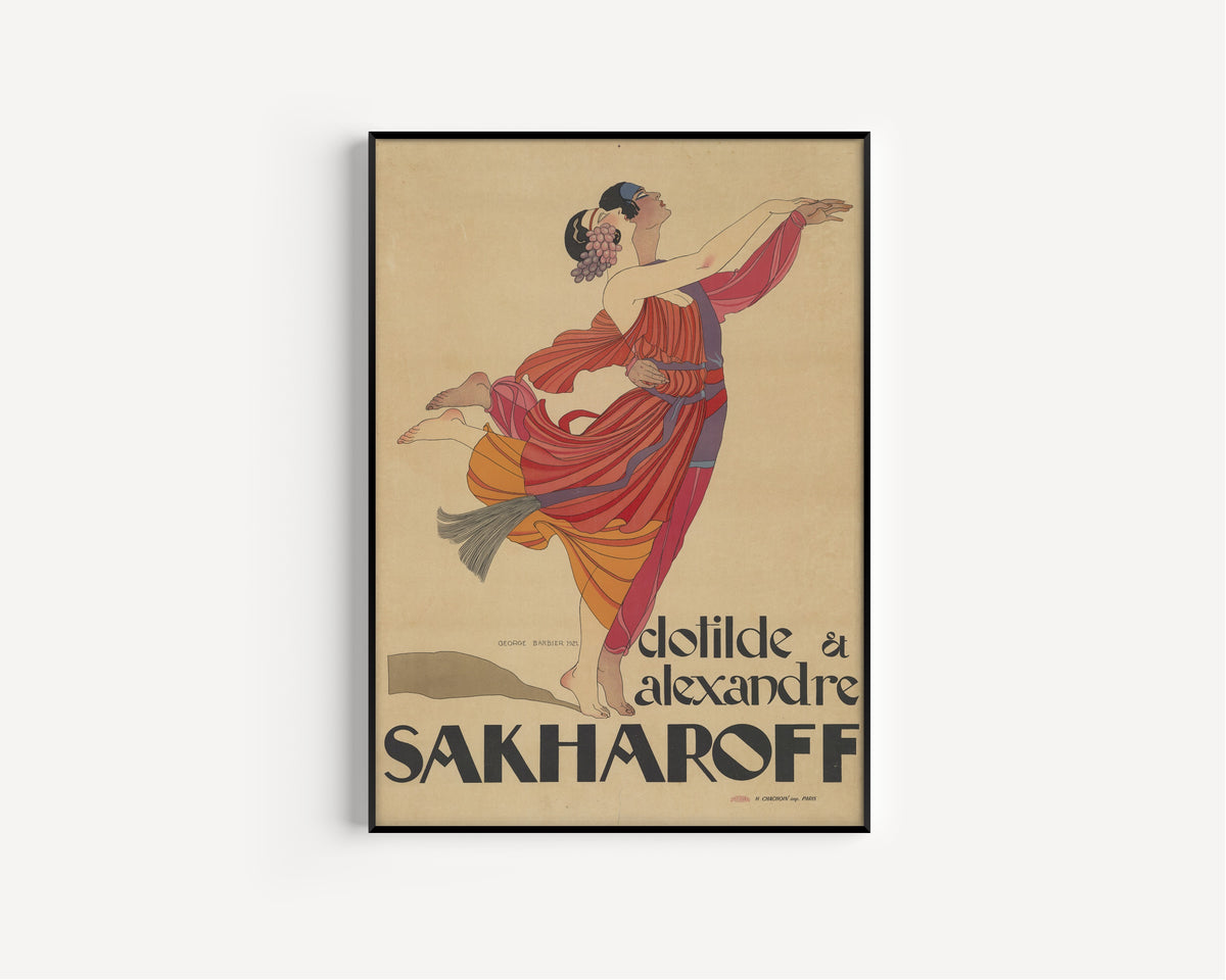 George Barbier — Clotilde et Alexandre Sakharoff | Vintage Poster Print