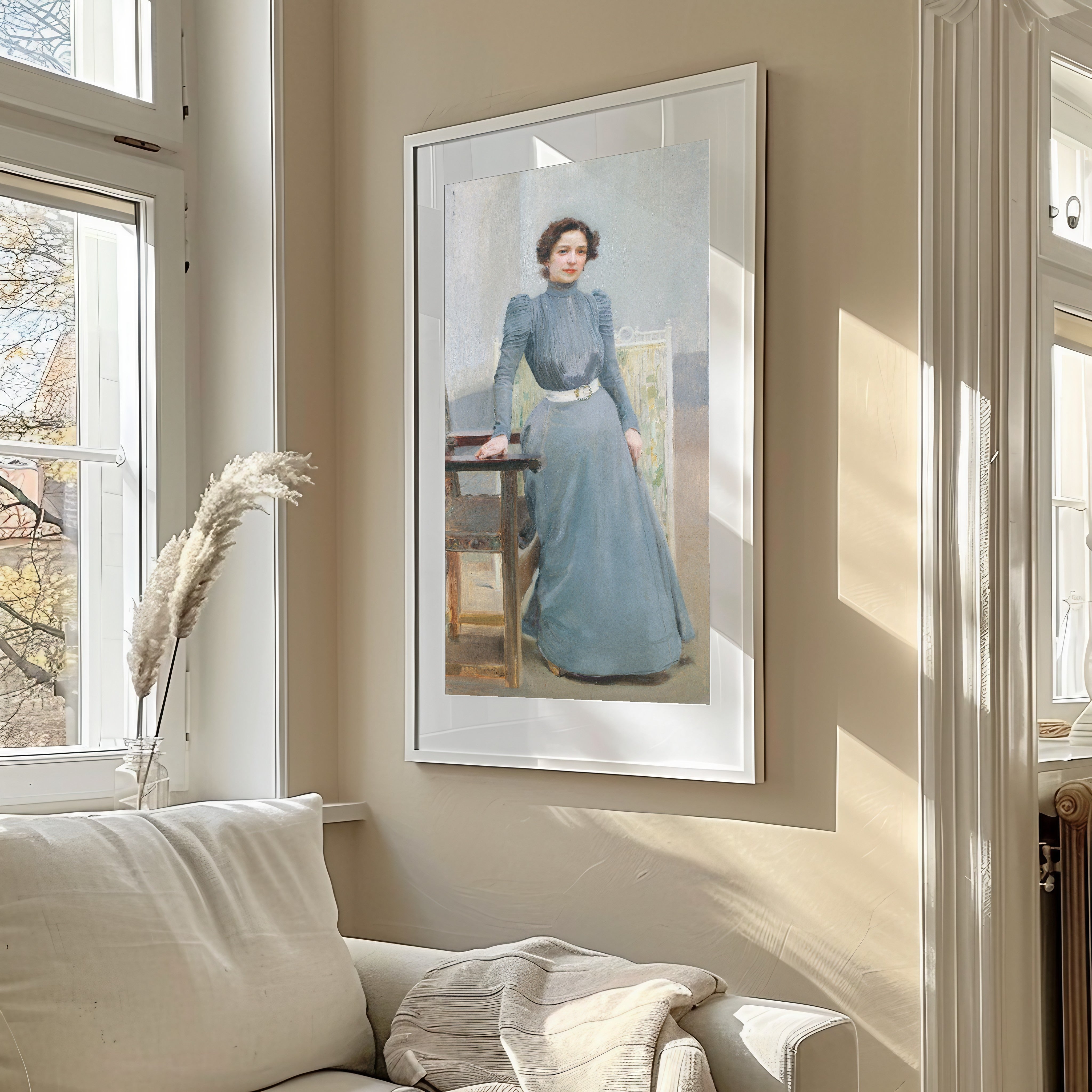 Joaquín Sorolla — Clotilde in a Grey Dress | Fine Art Print
