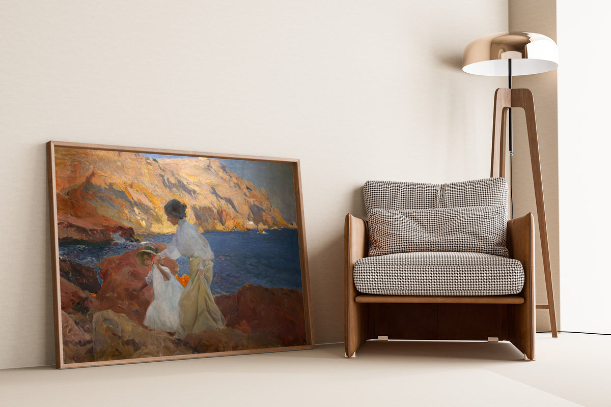Joaquín Sorolla — Clotilde and Elena on the Rocks, Jávea | Fine Art Print
