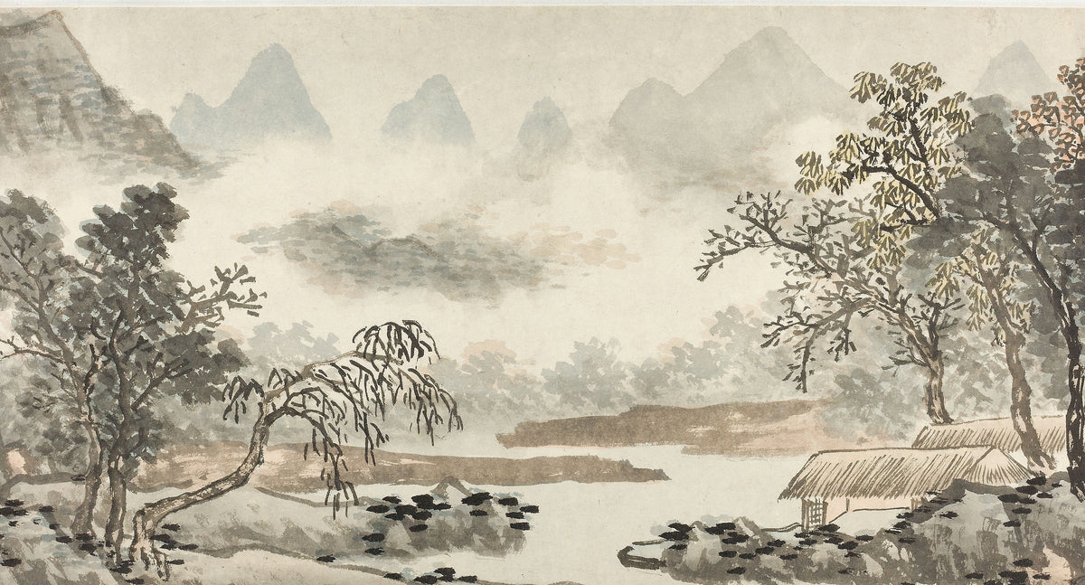 Shen Zhou — Clouds over the River before Rain (Detail) | Chinese Ink Painting Art Print