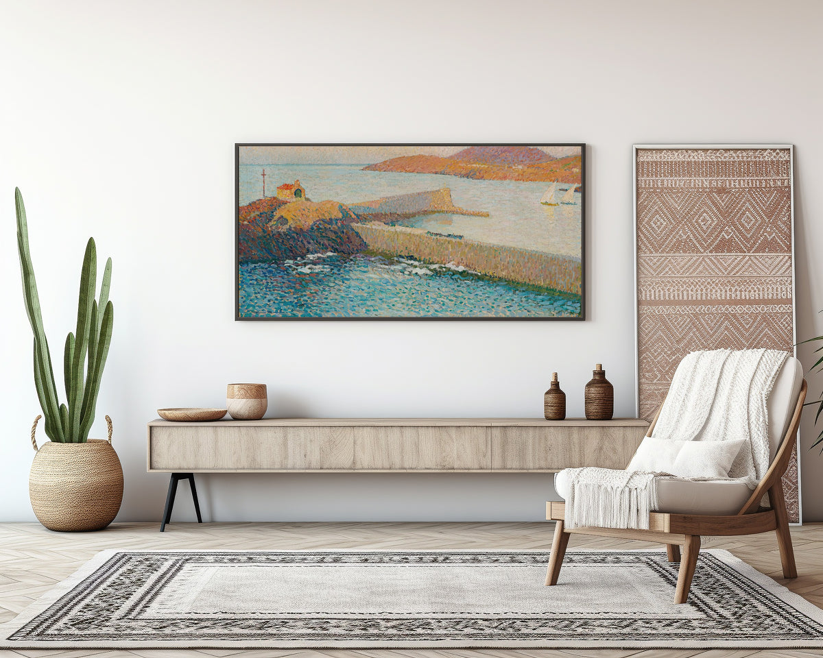 Henri Martin — Collioure, la chapelle sur la digue | Pointillist Landscape Print