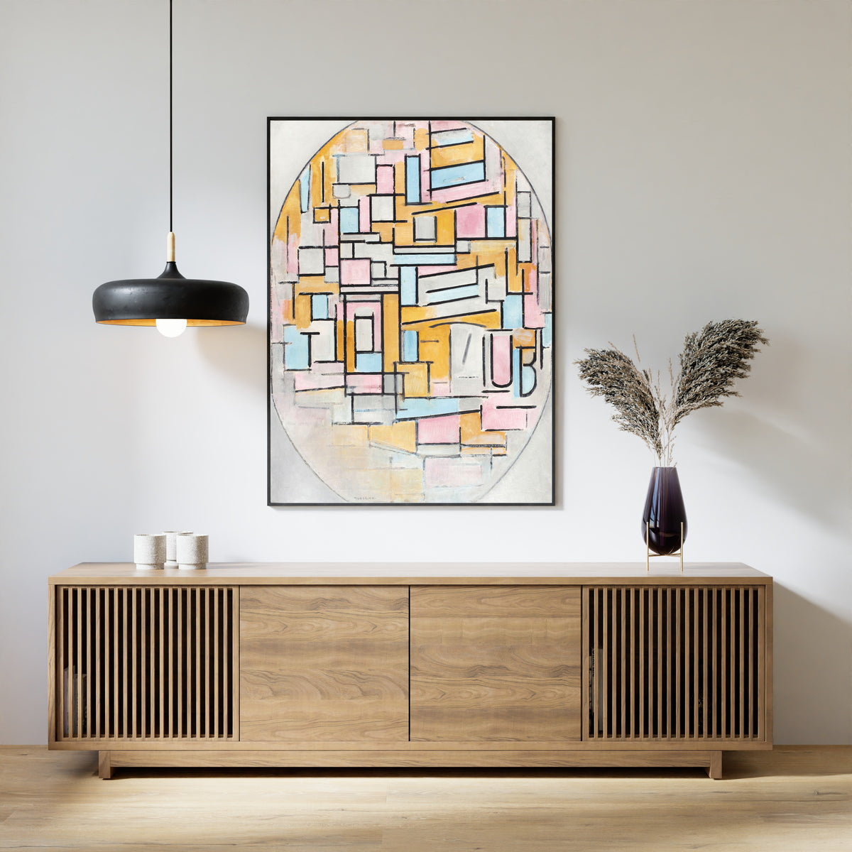 Piet Mondrian — Composition in Oval | Fine Art Print