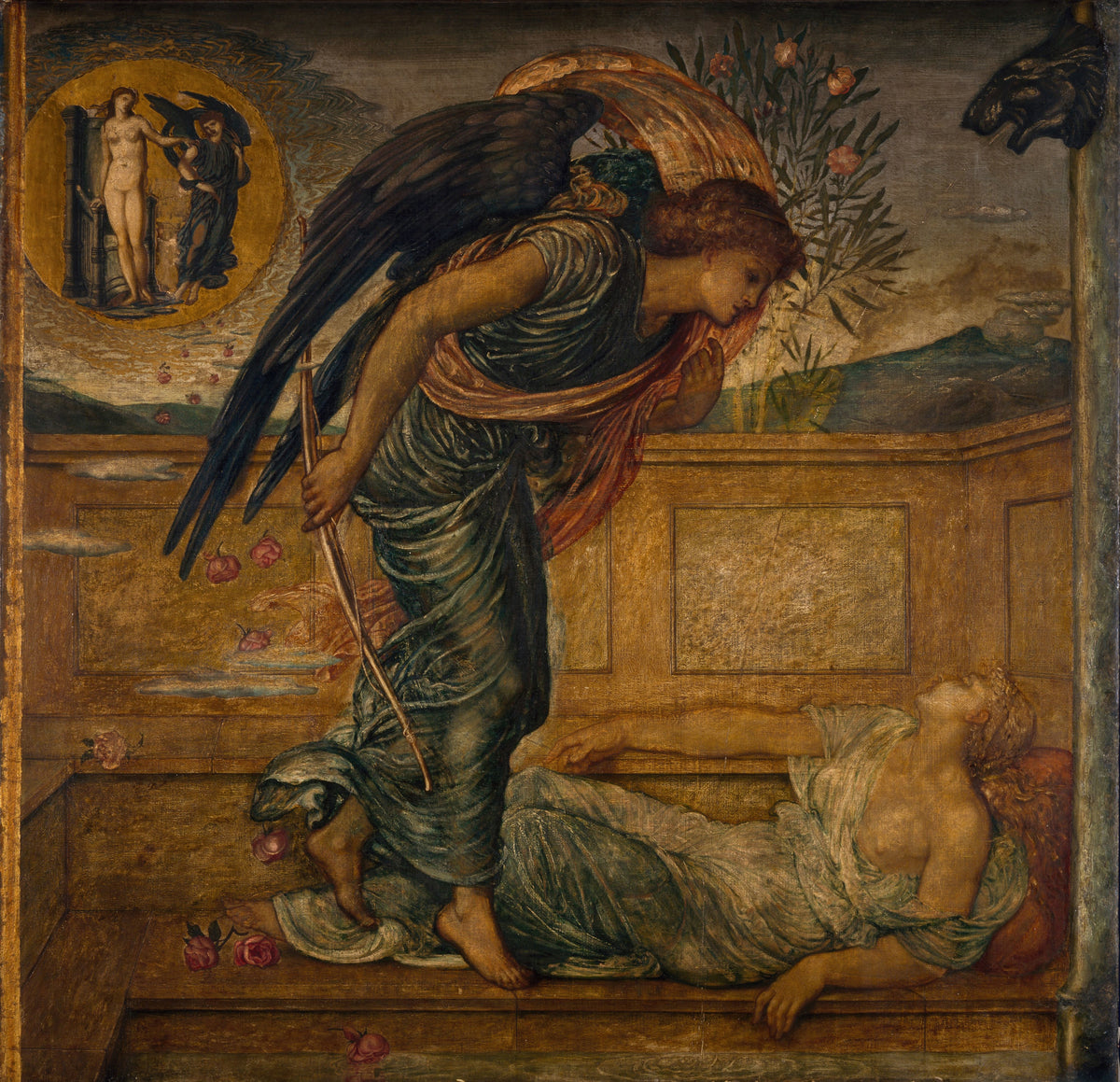 Edward Burne-Jones — Cupid Finding Psyche Asleep by a Fountain | Pre-Raphaelite Art Print