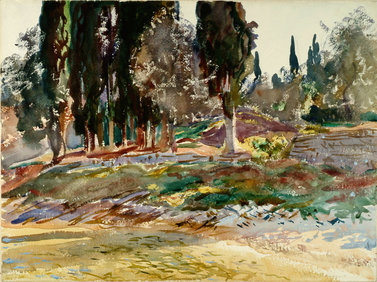 John Singer Sargent — Cypress Trees at San Vigilio, Lake Garda | Fine Art Print