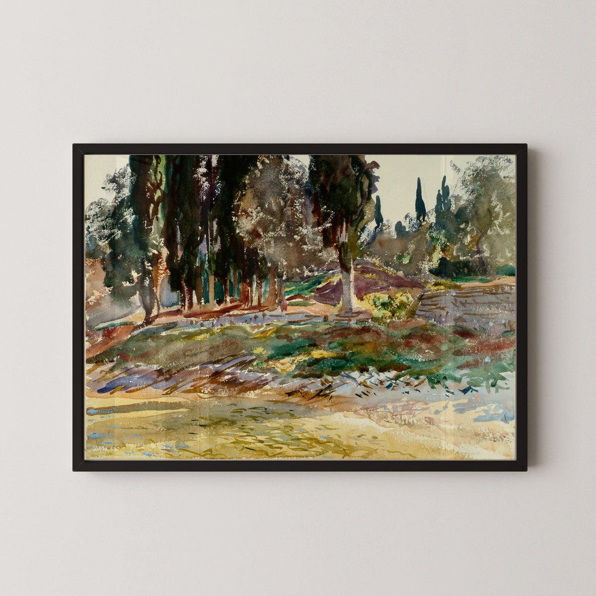 John Singer Sargent — Cypress Trees at San Vigilio, Lake Garda | Fine Art Print