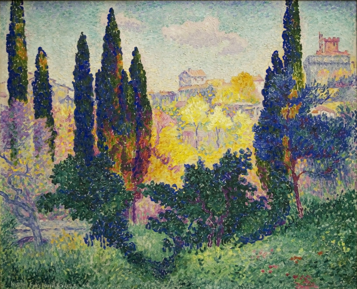 Henri-Edmond Cross — Cypresses at Cagnes (Les Cyprès à Cagnes) | Fine Art Print