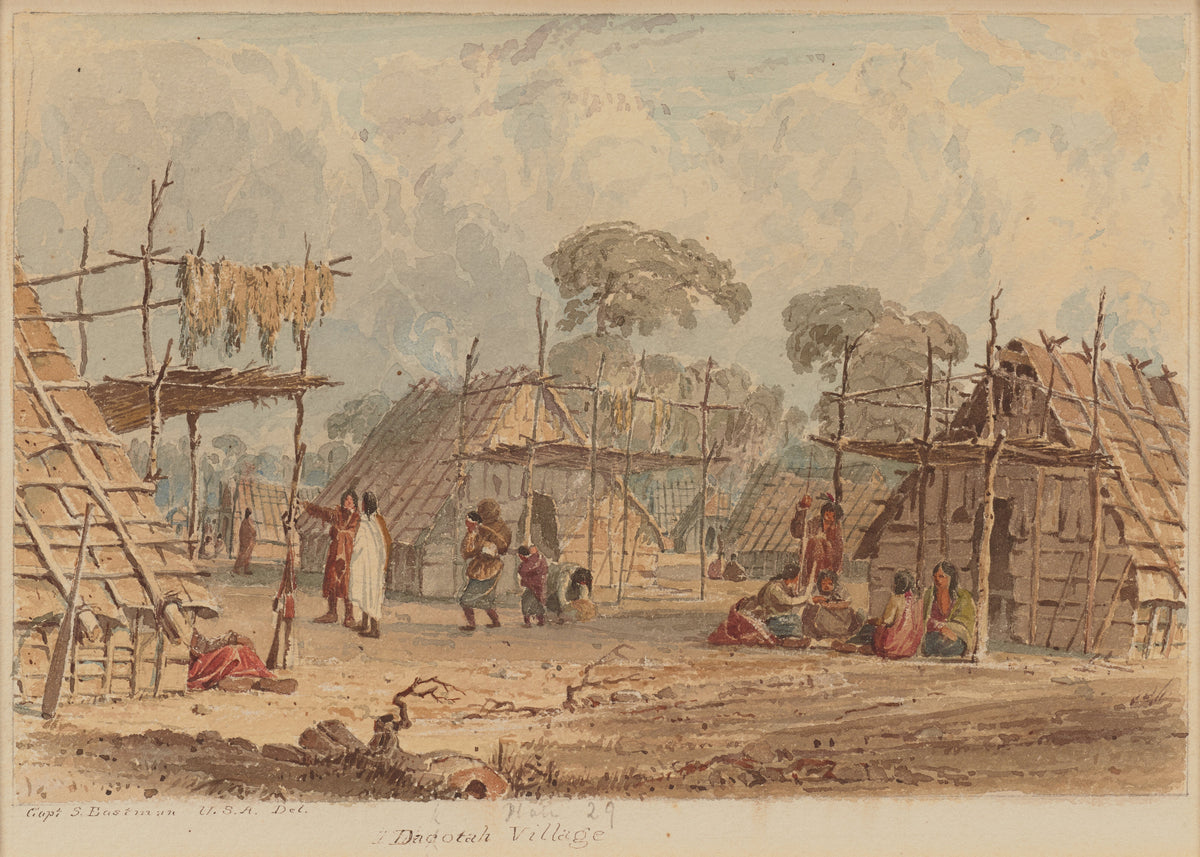 Seth Eastman — Dacotah Village | Western Art Print
