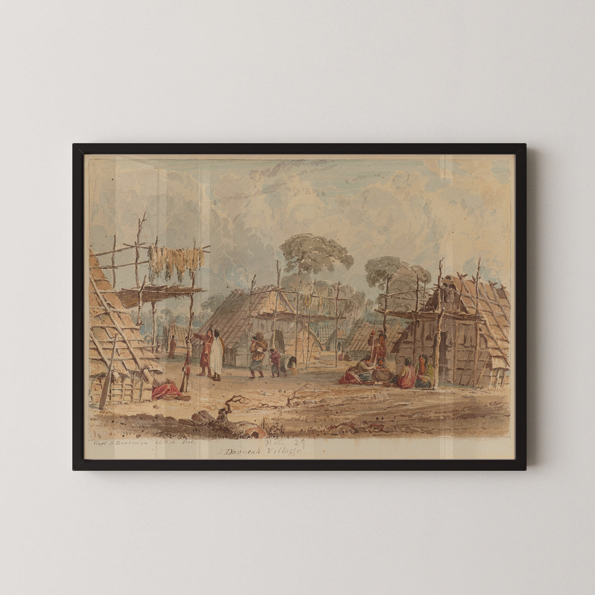 Seth Eastman — Dacotah Village | Western Art Print