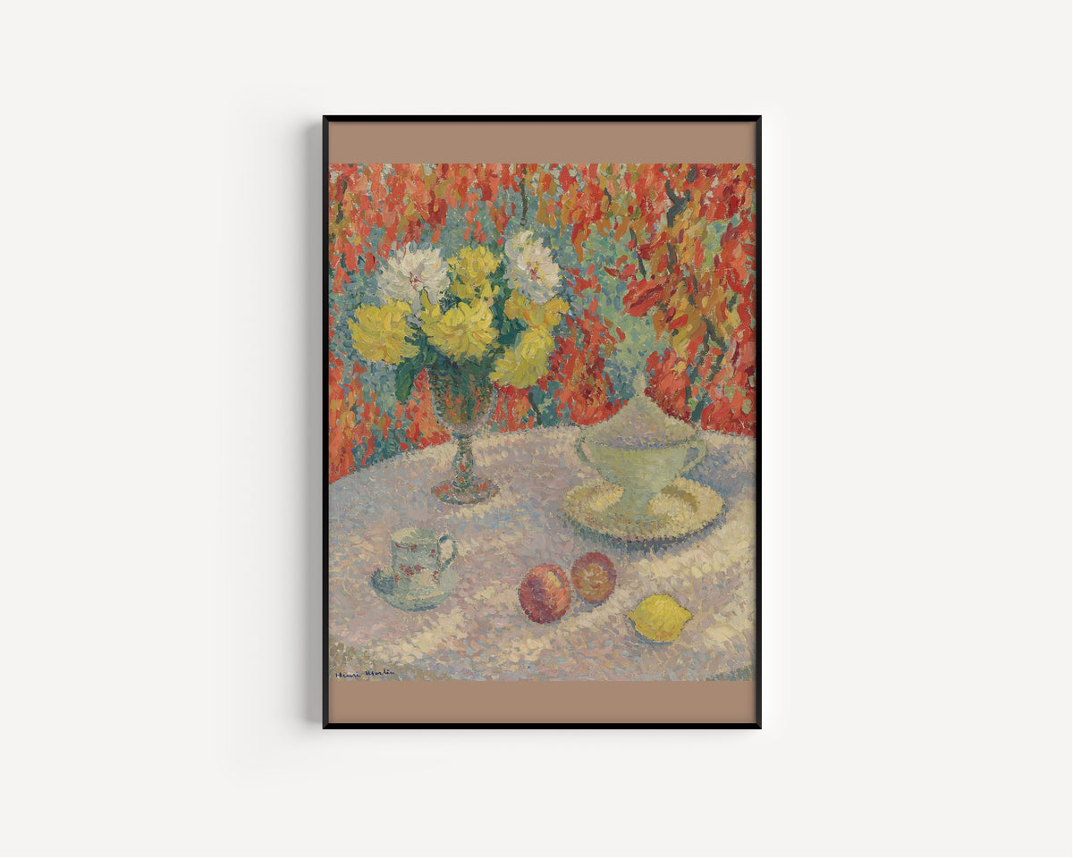 Henri Martin — Dahlias au soleil | Pointillist Still Life Print