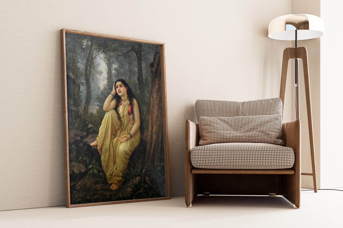 Raja Ravi Varma — Damayanti Vanavas | Fine Art Print