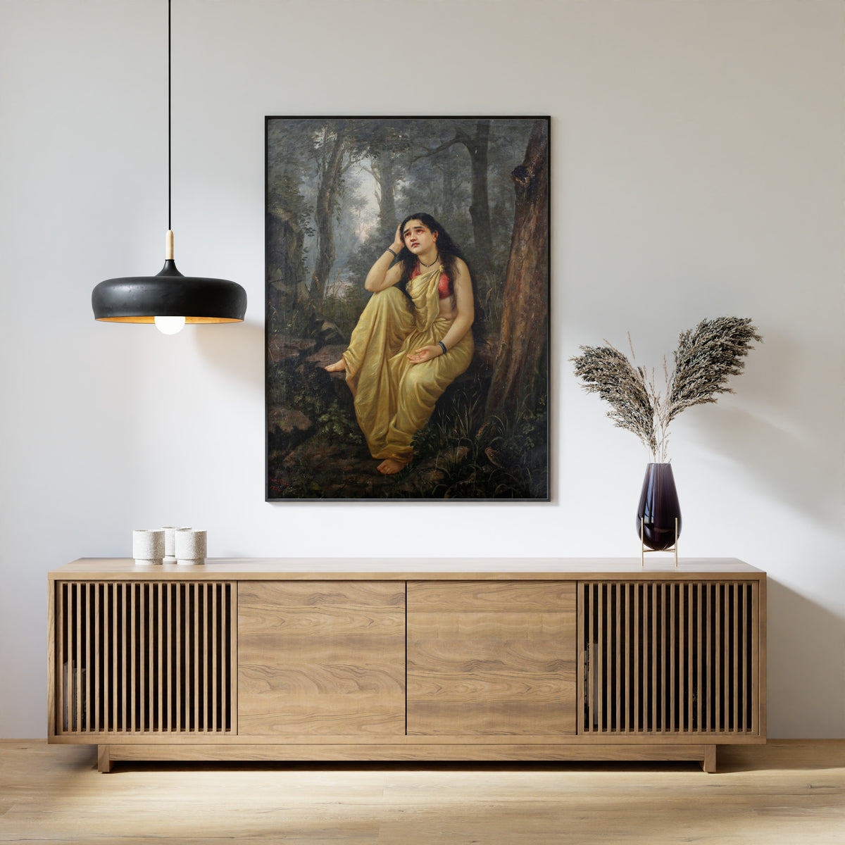 Raja Ravi Varma — Damayanti Vanavas | Fine Art Print