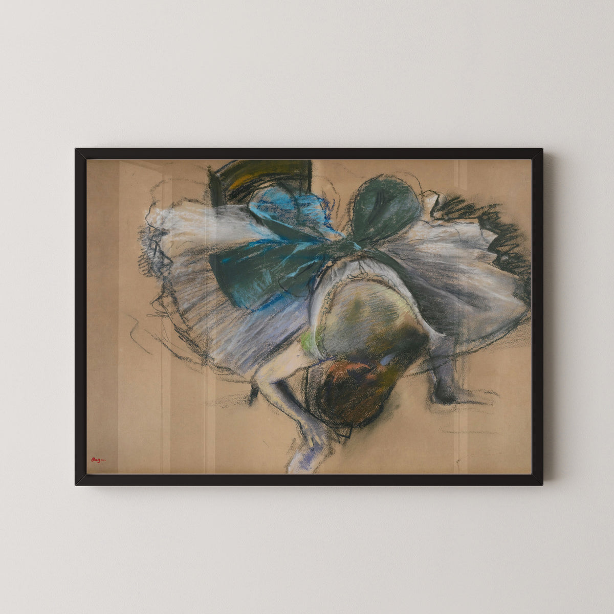 Edgar Degas — Dancer Adjusting Her Slipper (Blue and Green Bow) | Fine Art Print