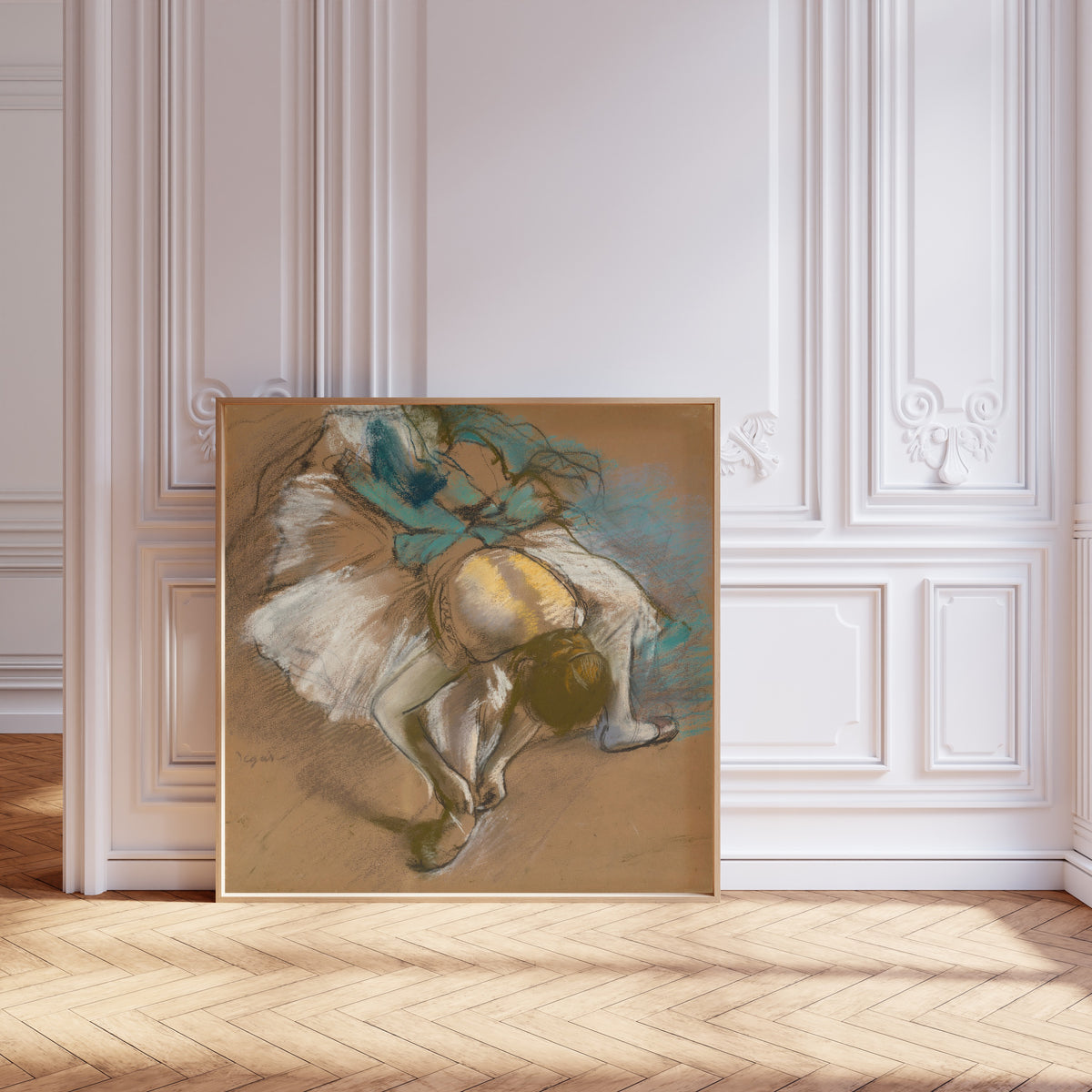 Edgar Degas — Dancer Adjusting Her Slipper (Yellow Bodice) | Fine Art Print