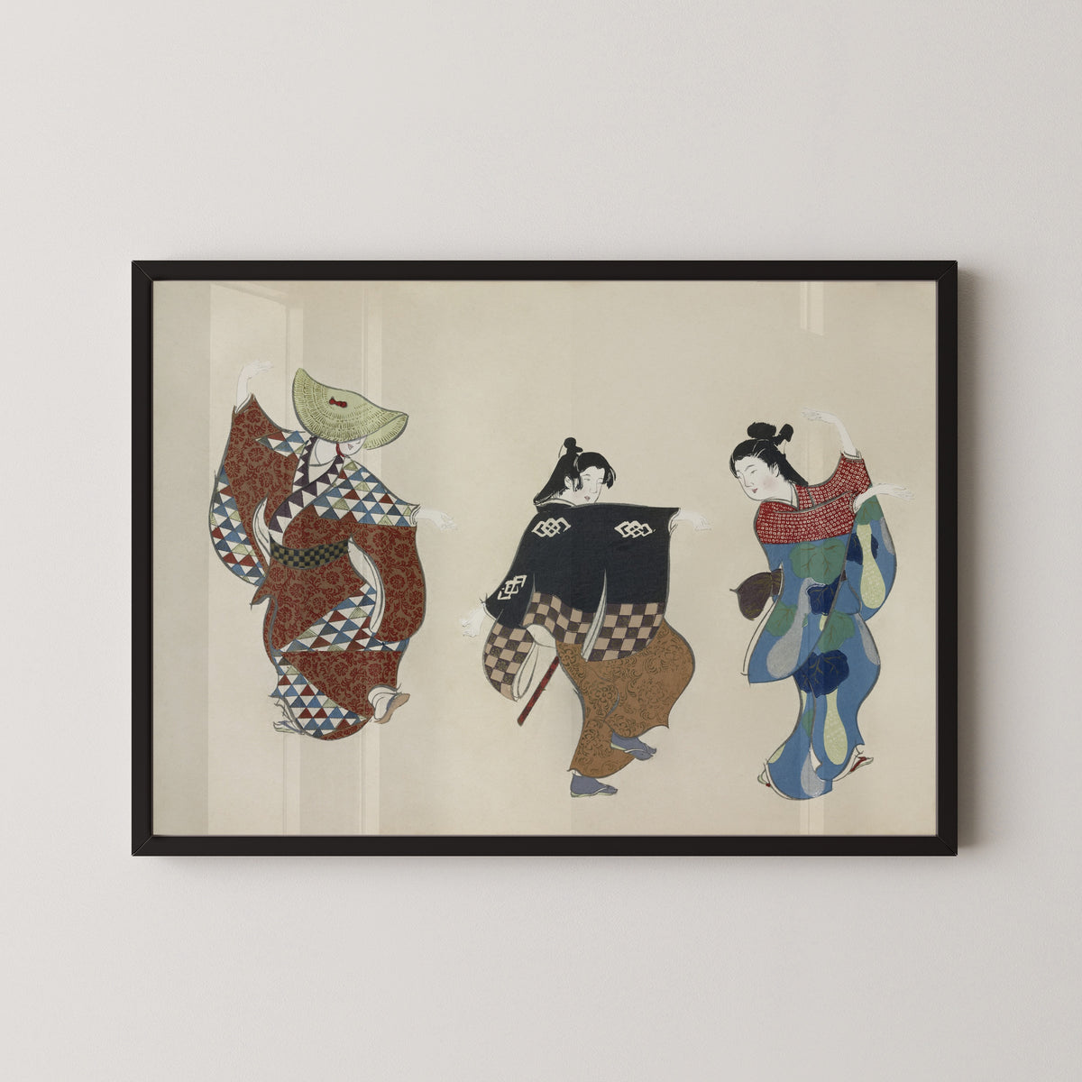 Kamisaka Sekka — Dancers, from Momoyogusa | Japanese Woodblock Print