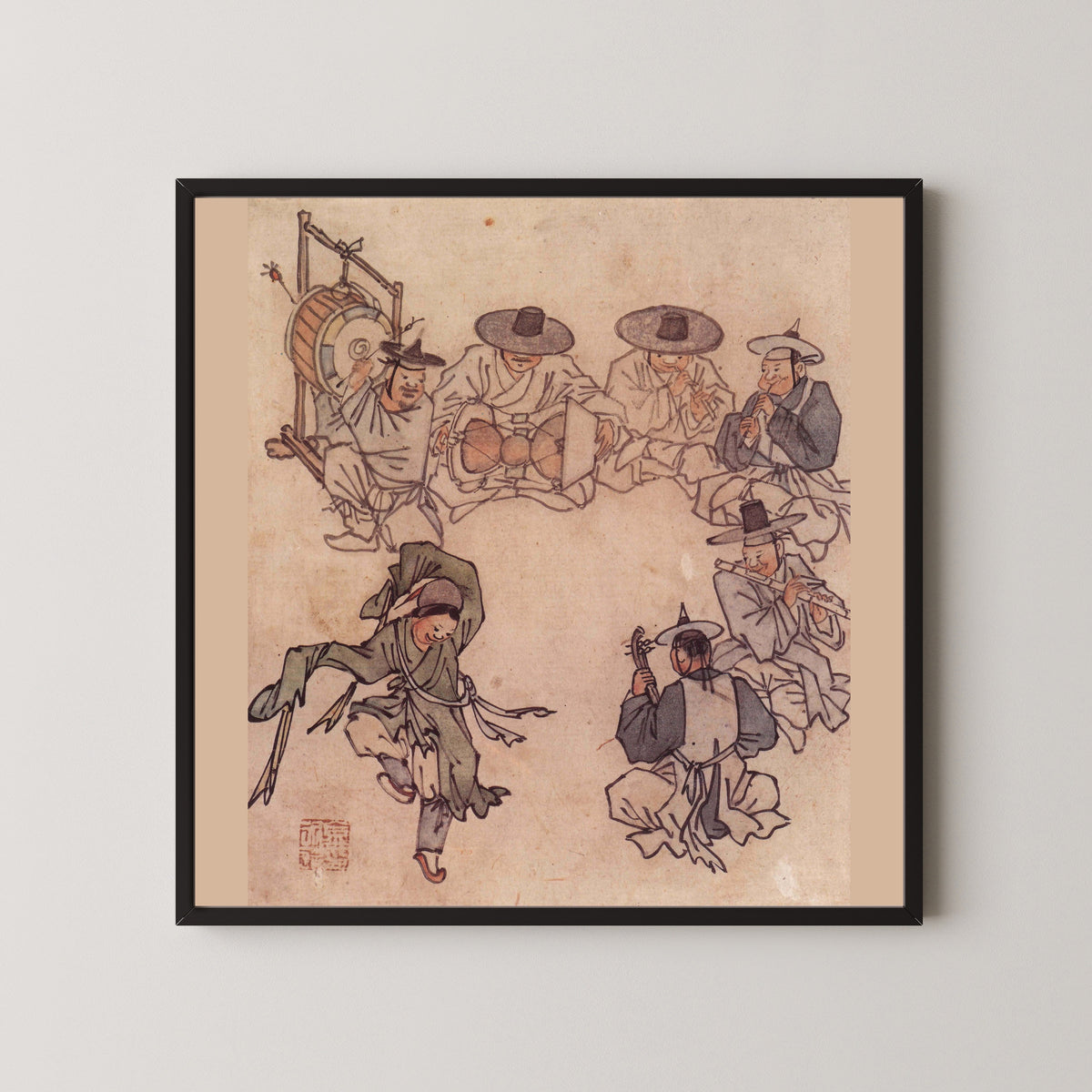 Kim Hong-do (Danwon) — Danwon Genre Painting Album: Dancing Boy | Korean Painting Art Print
