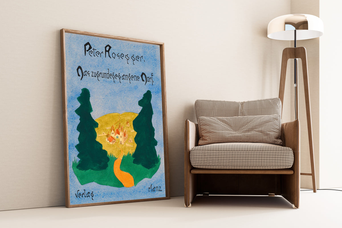 Karl Wiener — Das zugrundegegangene Dorf (The Ruined Village) | Vintage Poster Print