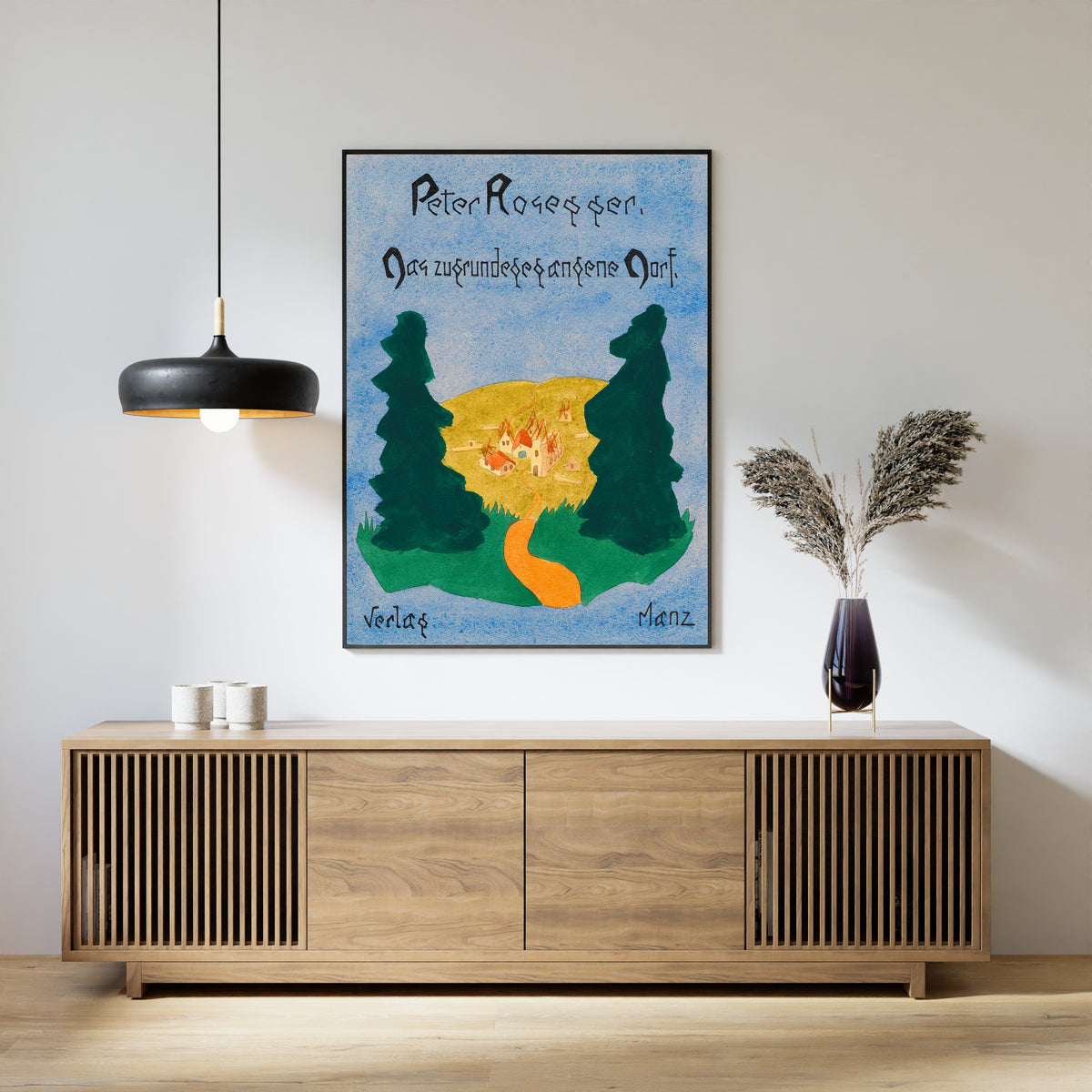 Karl Wiener — Das zugrundegegangene Dorf (The Ruined Village) | Vintage Poster Print